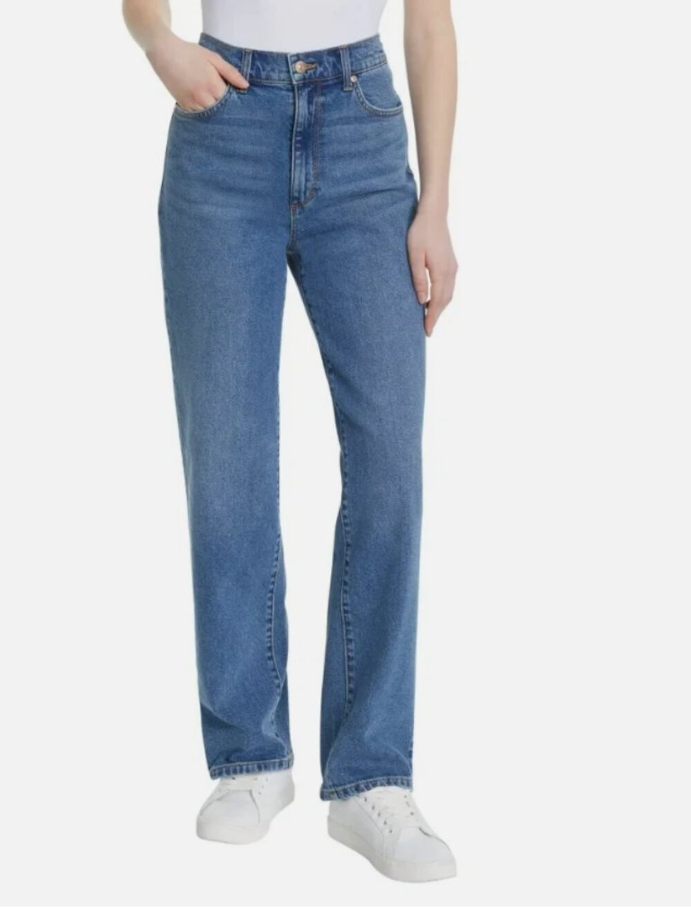 Gloria Vanderbilt Women's Relaxed Straight Leg Jean High Rise Blue Size 14